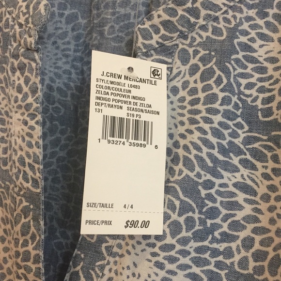 J. Crew Mercantile Blue Chambray Drawstring Romper 4 Small Boho Preppy NWT $90 - Picture 4 of 10